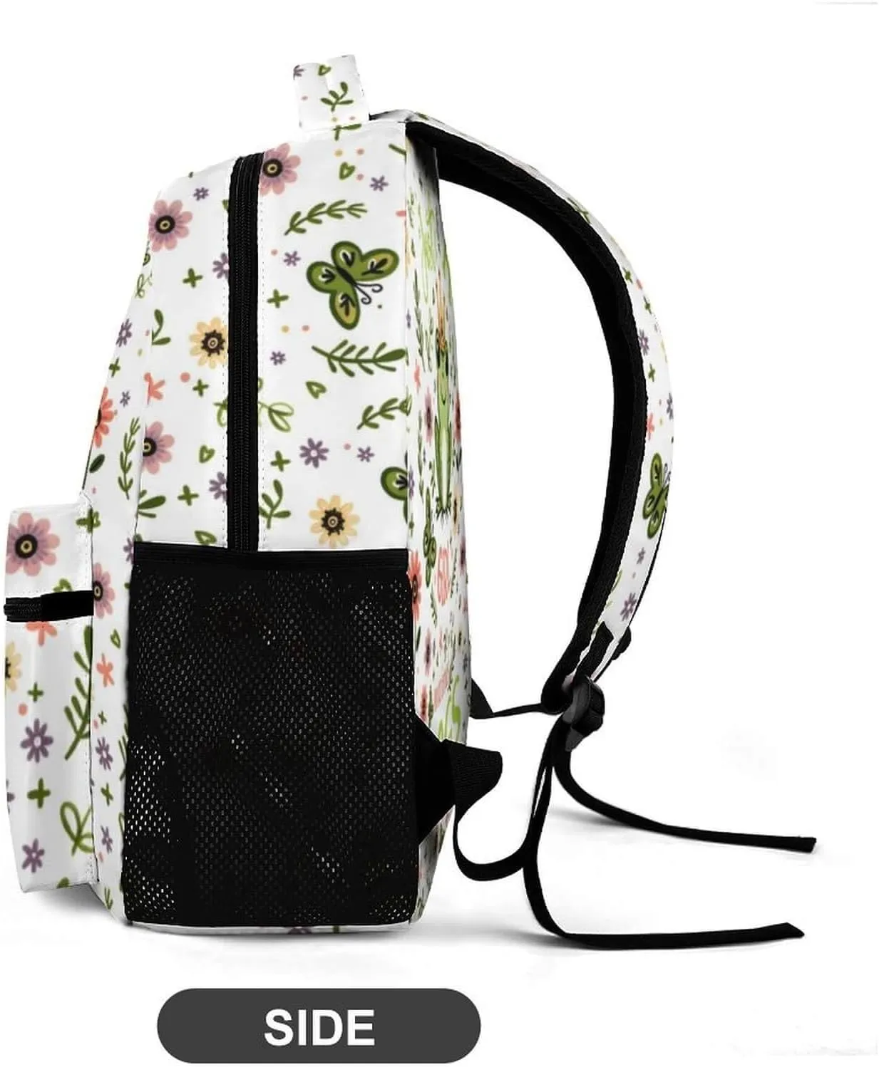 Custom Frog School Backpack for Kids Girls Boys, 16 Inch Cute Frogs Themed Bookbag, Personalized School Backpack for Students Children, Lightweight, Large Capacity