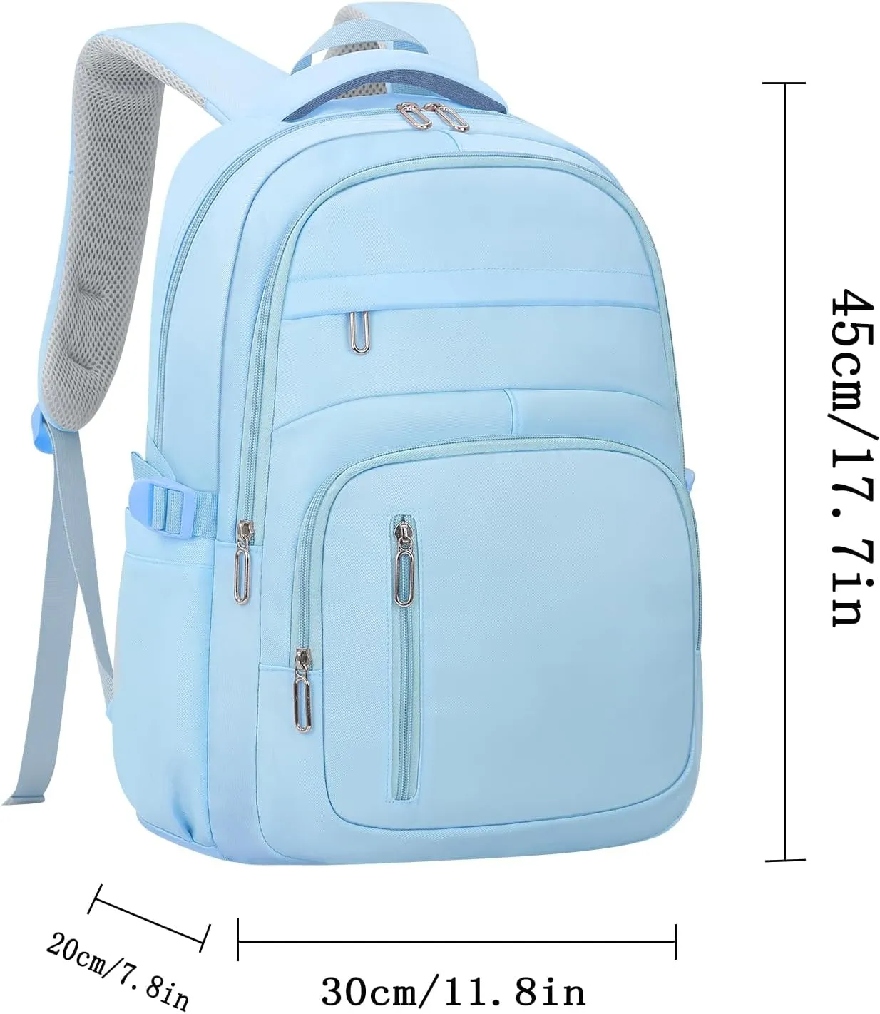 Cute School Backpack for Women Men Casual Travel Laptop Backpack Aesthetic Lightweight College Bookbags for Kids(Blue)