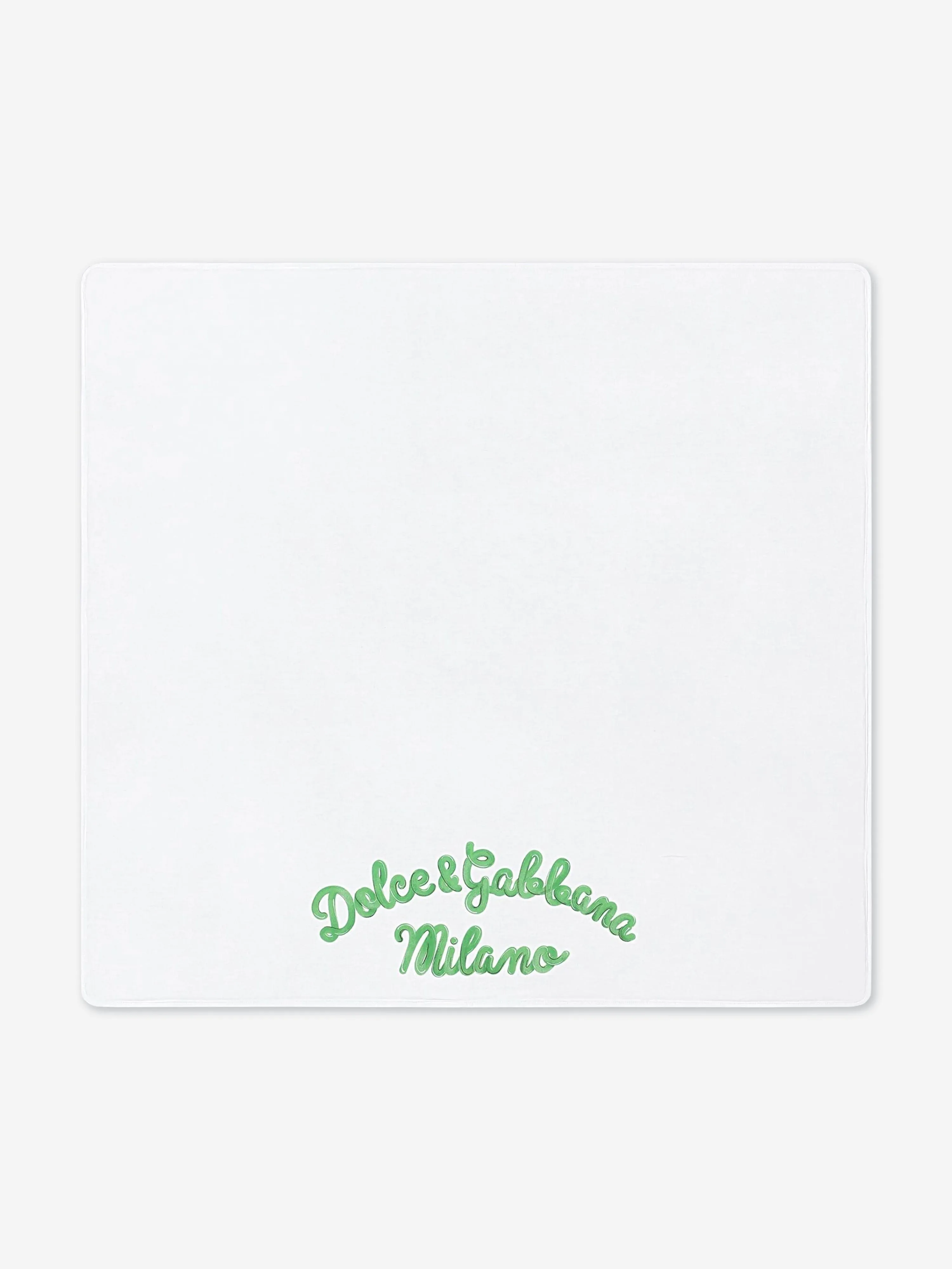 Dolce & Gabbana Baby Maiolica Print Blanket in Green