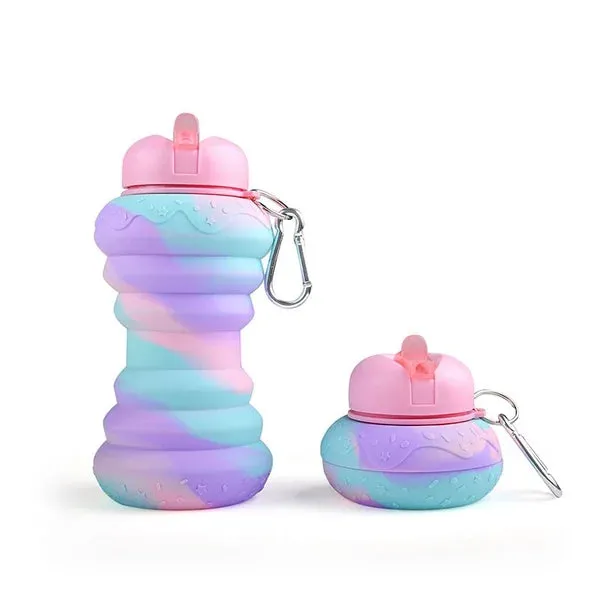 Donut Collapsible Kids Water Bottles