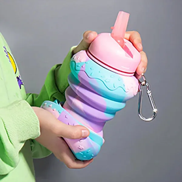 Donut Collapsible Kids Water Bottles