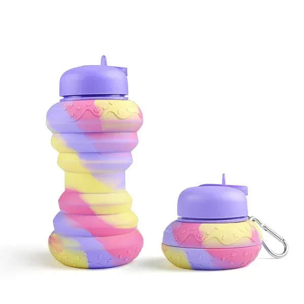 Donut Collapsible Kids Water Bottles