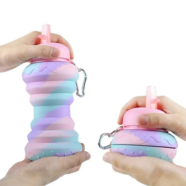 Donut Collapsible Kids Water Bottles