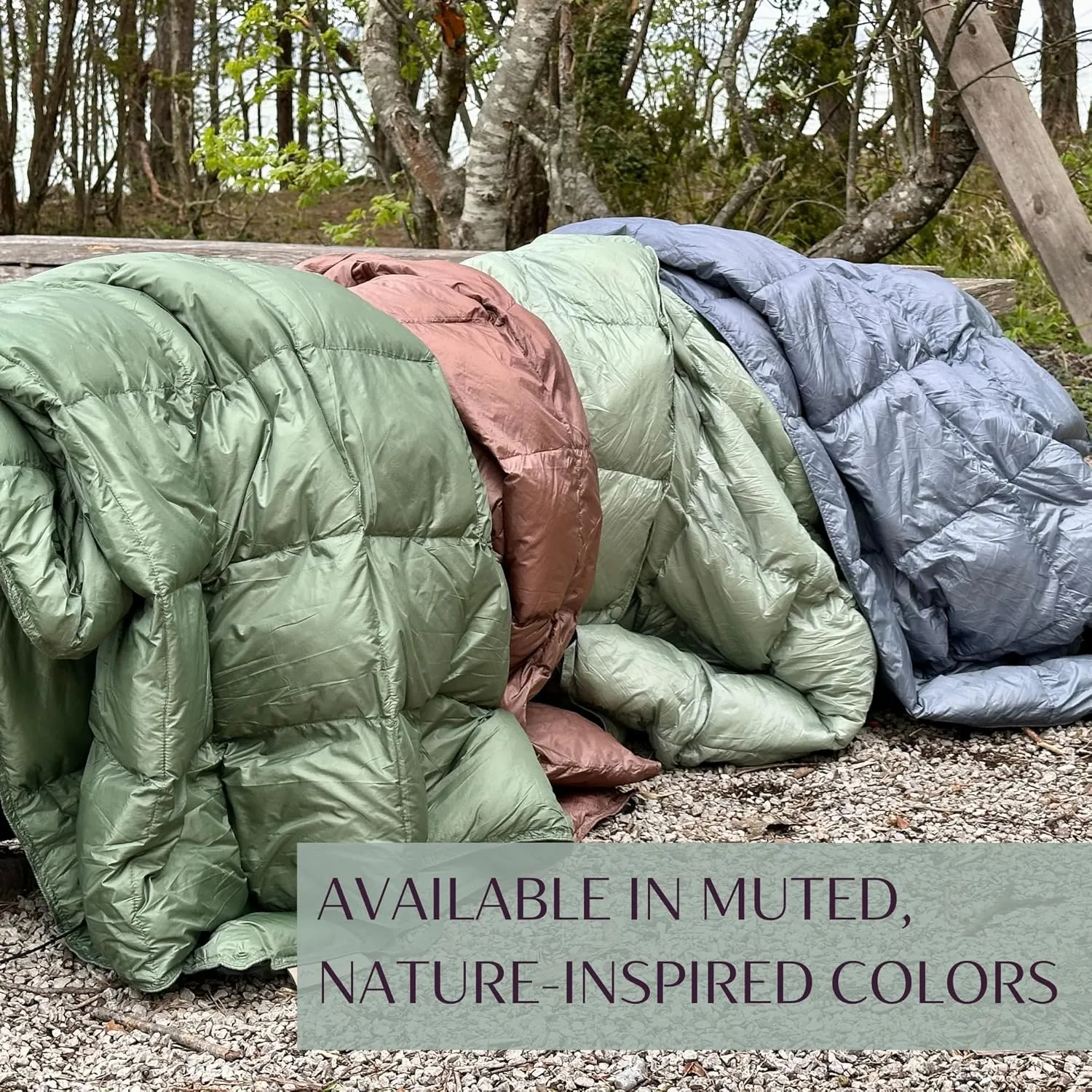 Down Camping Blanket with Footbox - Packable Warm Puffy Lightweight Camp Quilt - Water Resistant for Backpacking Hiking Travel – Compact Outdoor Throw Sleeping Blanket with Bag - 52x77