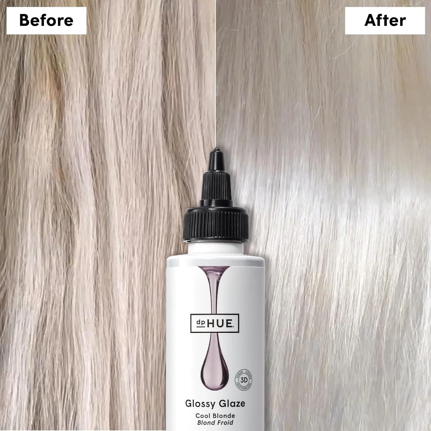 dpHUE Glossy Glaze, Cool Blonde - 4 fl oz - In-Shower Conditioning Glaze for Luminous Shine & Sheer Color - Paraben, SLS & SLES Sulfate Free - Leaping Bunny Certified