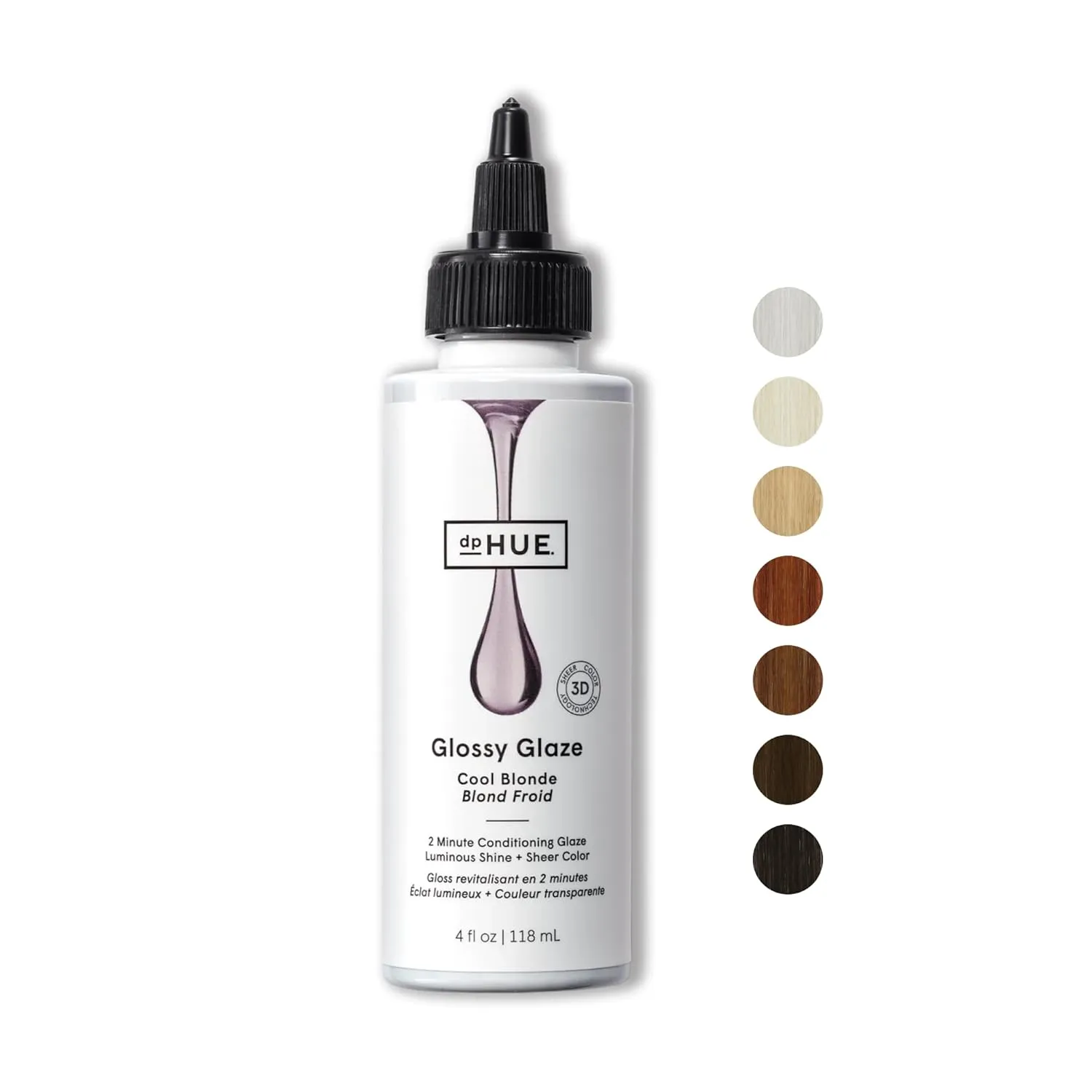 dpHUE Glossy Glaze, Cool Blonde - 4 fl oz - In-Shower Conditioning Glaze for Luminous Shine & Sheer Color - Paraben, SLS & SLES Sulfate Free - Leaping Bunny Certified