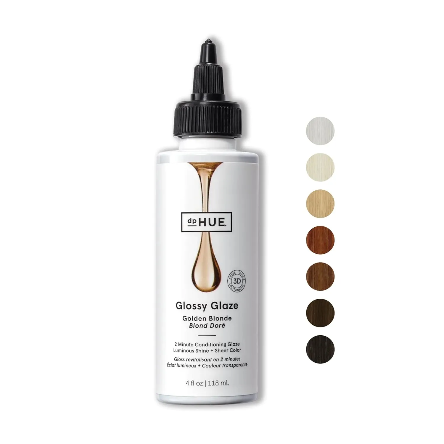 dpHUE Glossy Glaze, Golden Blonde - 4 fl oz - In-Shower Conditioning Glaze for Luminous Shine & Sheer Color - Paraben, SLS & SLES Sulfate Free - Leaping Bunny Certified