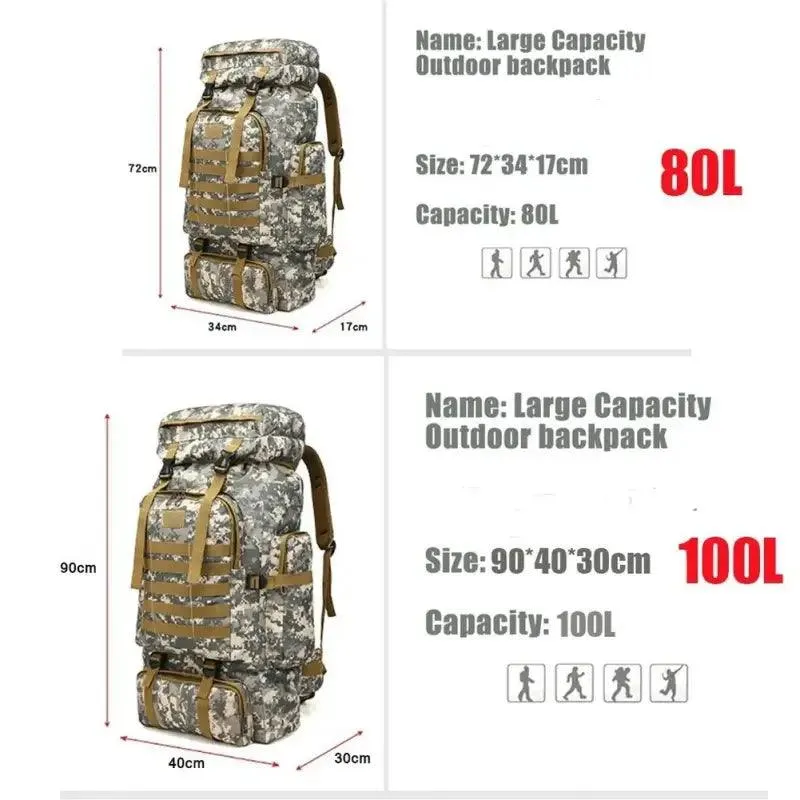 Durable 80L/100L Mountaineering Bag