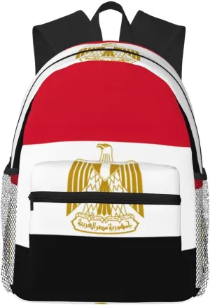 Egyptian flag College Backpack For Women Men,Lightweight Travel Bag Backpack With Pockets