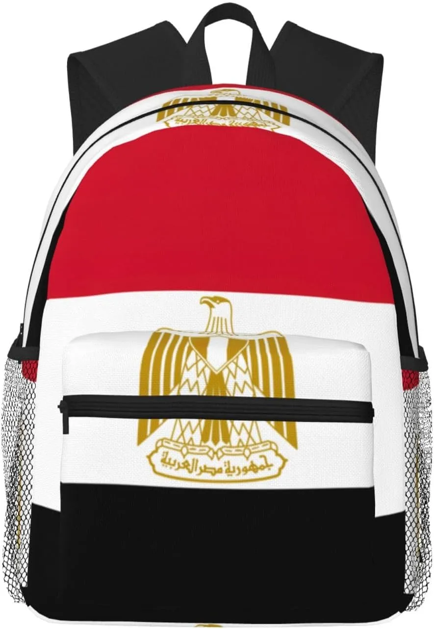 Egyptian flag College Backpack For Women Men,Lightweight Travel Bag Backpack With Pockets