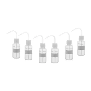EISCO 6PK Chemical Wash Bottle, No Label, 250ml - Wide Mouth, Self Venting, Low Density Polyethylene - Performance Plastics Labs