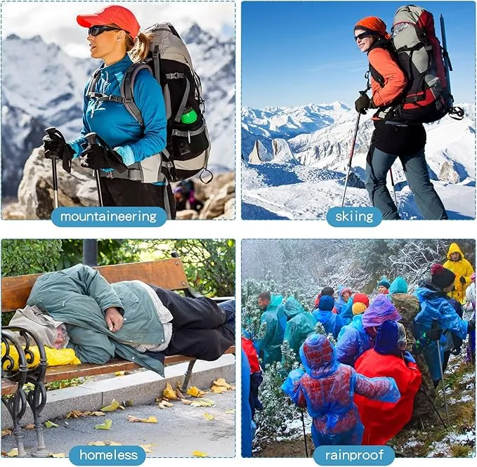 Emergency Blanket Bulk Mylar Survival Thermal Blankets Pack Silver Foil Reflective Blankets for Cold Outdoors Camping Hiking First Aid Shelter Space Emergency Supplies Blanket Set