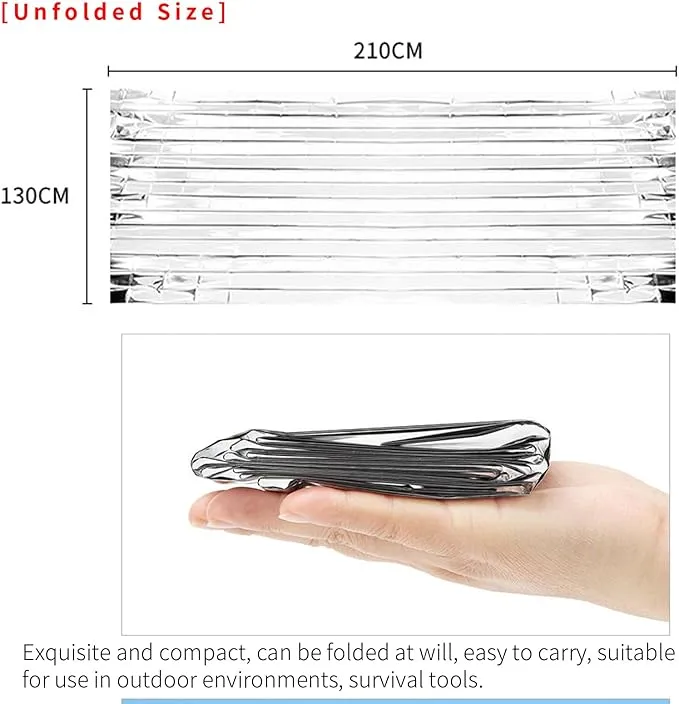 Emergency Blankets for Foil Blanket x6 Pack, Mylar Blankets, Space Blanket,Thermal Blankets Emergency Supplies Car Aluminum Blanket Camping Shelter for Survival Kits