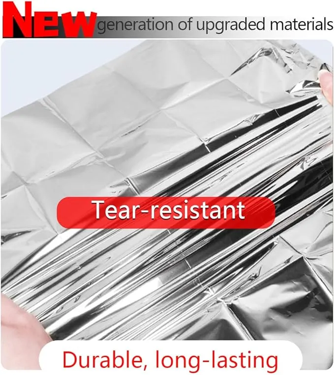 Emergency Blankets for Foil Blanket x6 Pack, Mylar Blankets, Space Blanket,Thermal Blankets Emergency Supplies Car Aluminum Blanket Camping Shelter for Survival Kits