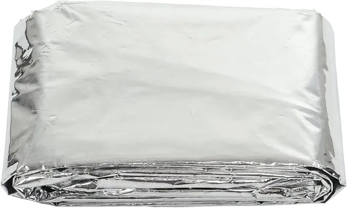 Emergency Foil Mylar Thermal Blanket, Rain Poncho with Hood Hybrid Survival Gear Reduce Uneven Heat Environment Waterproof Equipment for Outdoors First Aid Designed Metallized Covering Sheet