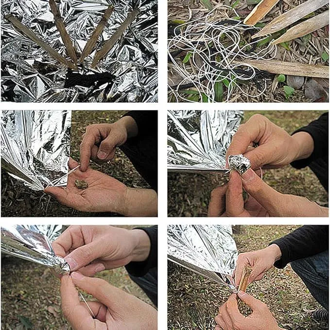 Emergency Mylar Thermal Blankets, Designed for Outdoors, Survival Reflective Thermal First Aid Foil Blanket