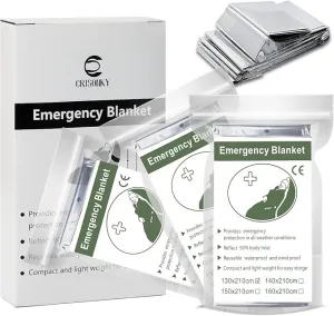 Emergency Mylar Thermal Blankets, Designed for Outdoors, Survival Reflective Thermal First Aid Foil Blanket
