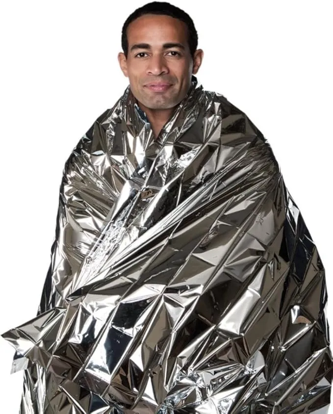 Emergency Thermal Blankets, 10 Pack, Waterproof, Heat-Reflective, Compact & Durable Weather Emergency Protection