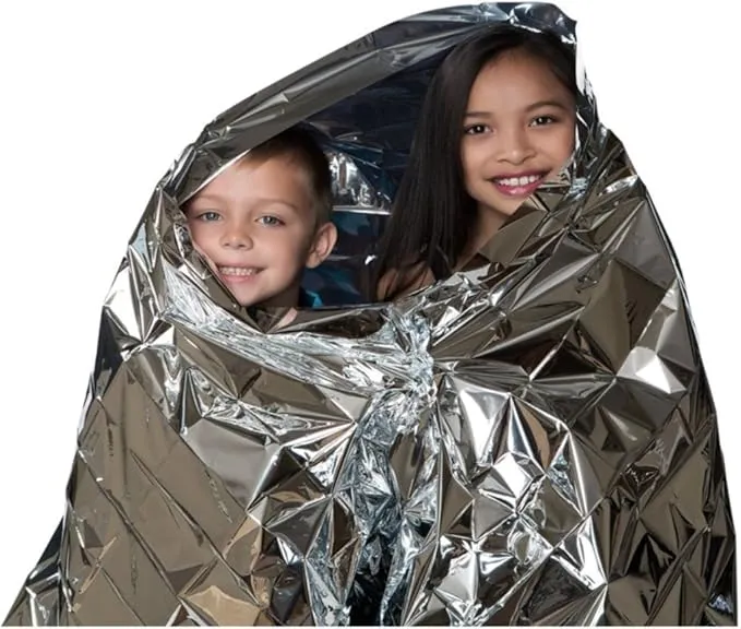 Emergency Thermal Blankets, 10 Pack, Waterproof, Heat-Reflective, Compact & Durable Weather Emergency Protection