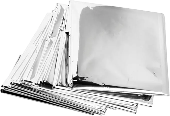 Emergency Thermal Blankets, 10 Pack, Waterproof, Heat-Reflective, Compact & Durable Weather Emergency Protection