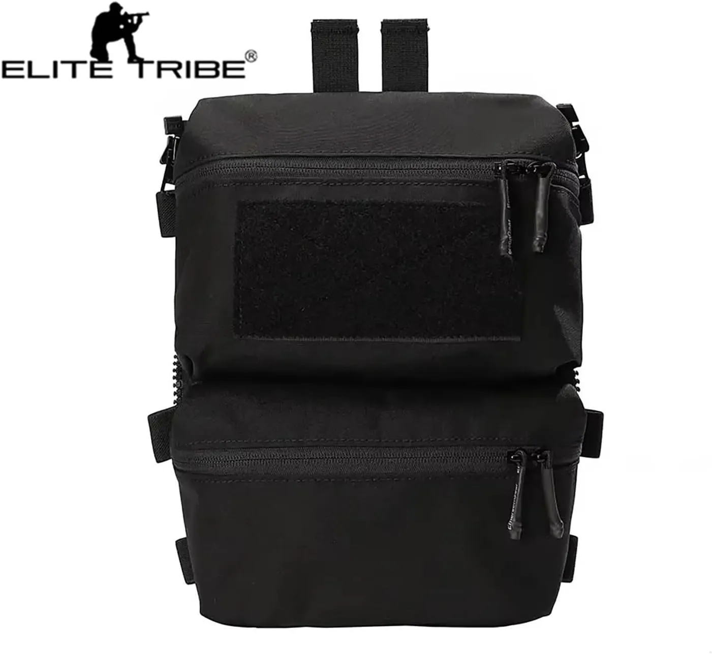 Emerson FRO Style V5 Vest Back Double Pouch Multi-purpose Bag Zip On Backpack (Black)