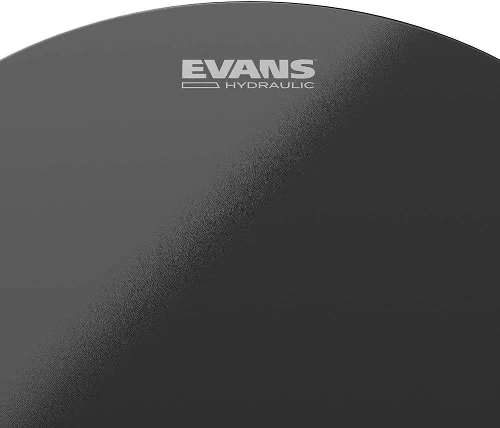 Evans Hydraulic Drum Heads - B14HBG - Drum Head with Layer of Oil - Supresses Unwanted Overtones - Ideal for Rock, Metal, & Funk - Black, 14 Inch