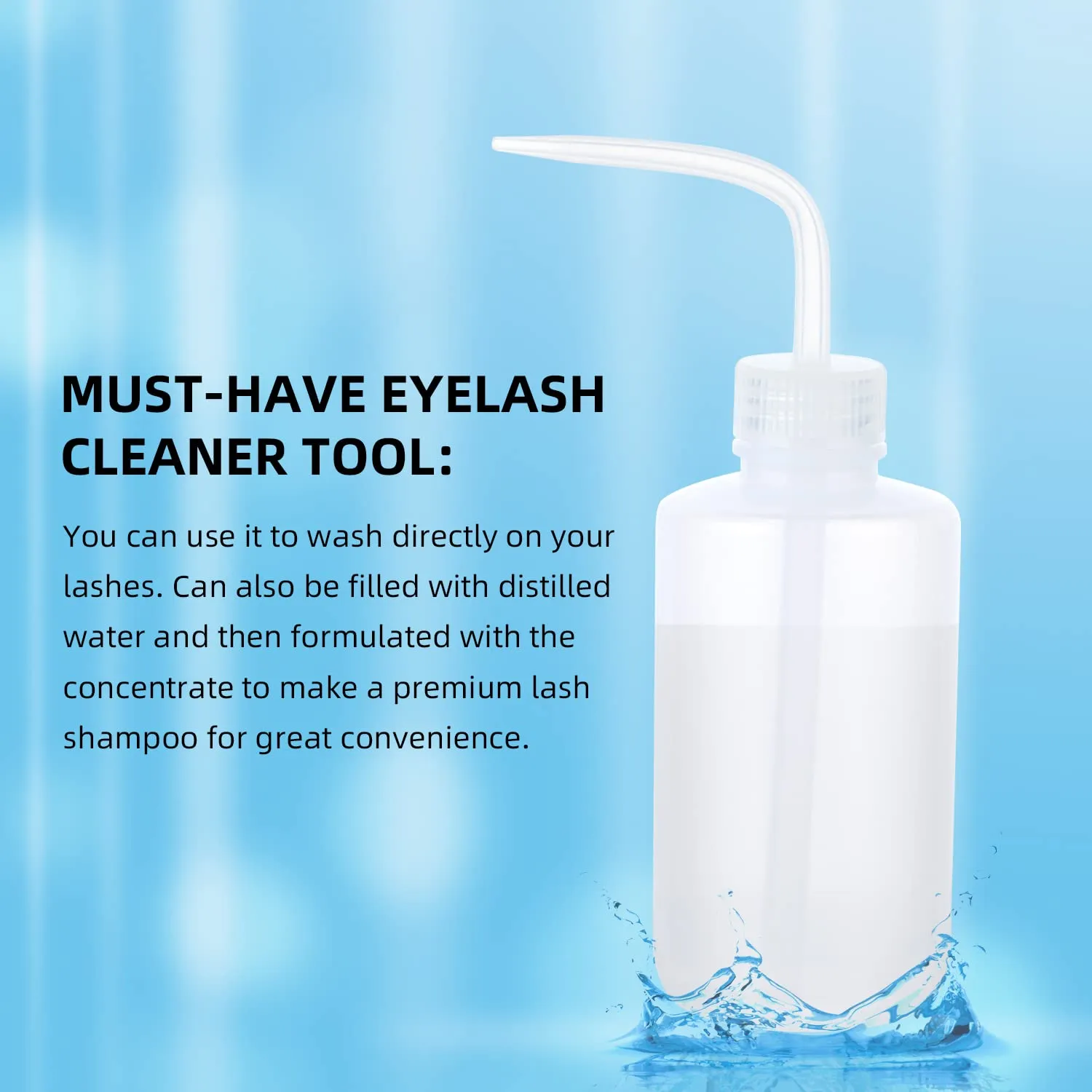 Eyelash Cleaner Concentrate Set Rose 100ml Eyelash Extension Shampoo Natural Foaming Cleanser 60ml Bottled Cleansing Brush Paraben and Sulfate Free Lashes & Salon Home Care Eyelash Shampoo