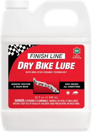 Finish Line Dry Bike Lubricant with Teflon Squeeze Bottle, 1 qt