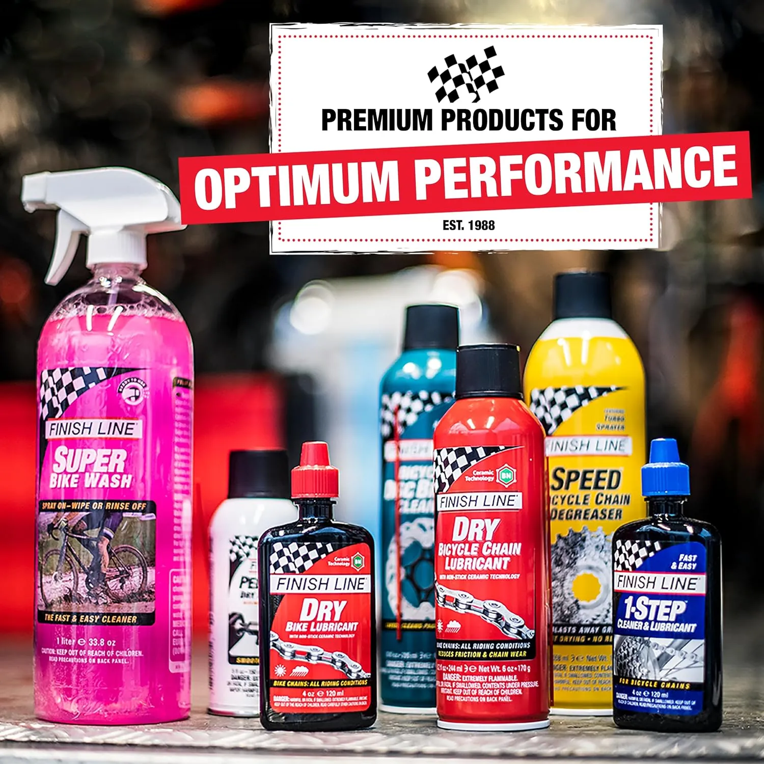 Finish Line Dry Bike Lubricant with Teflon Squeeze Bottle, 1 qt