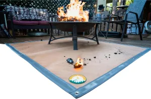 Fireside Outdoor Fire Pit Mats for Under Fire Pit - Grill Mats for Outdoor Grill, Fire Mat for Deck Protection, Fireproof Mat for Under Fire Pit, Outdoor Firepit Mat for Safe Use - Ember Mat, 67"x60"