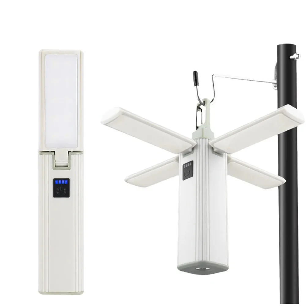 Foldable Camping Light USB Rechargeable Portable Tent Lamp Travel Lantern Outdoor Emergency Lighting LED Camping Lamp Flashlight