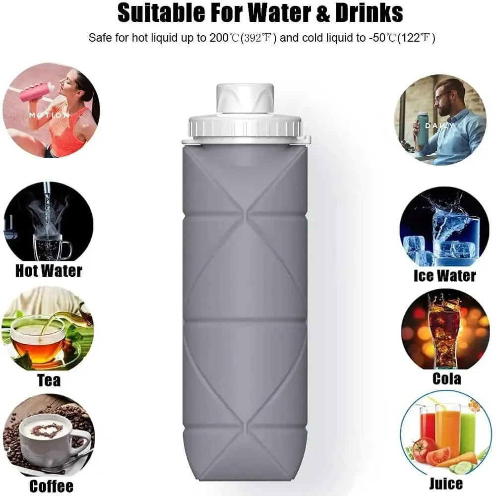 Foldable Silicone Hydration Water Bottle