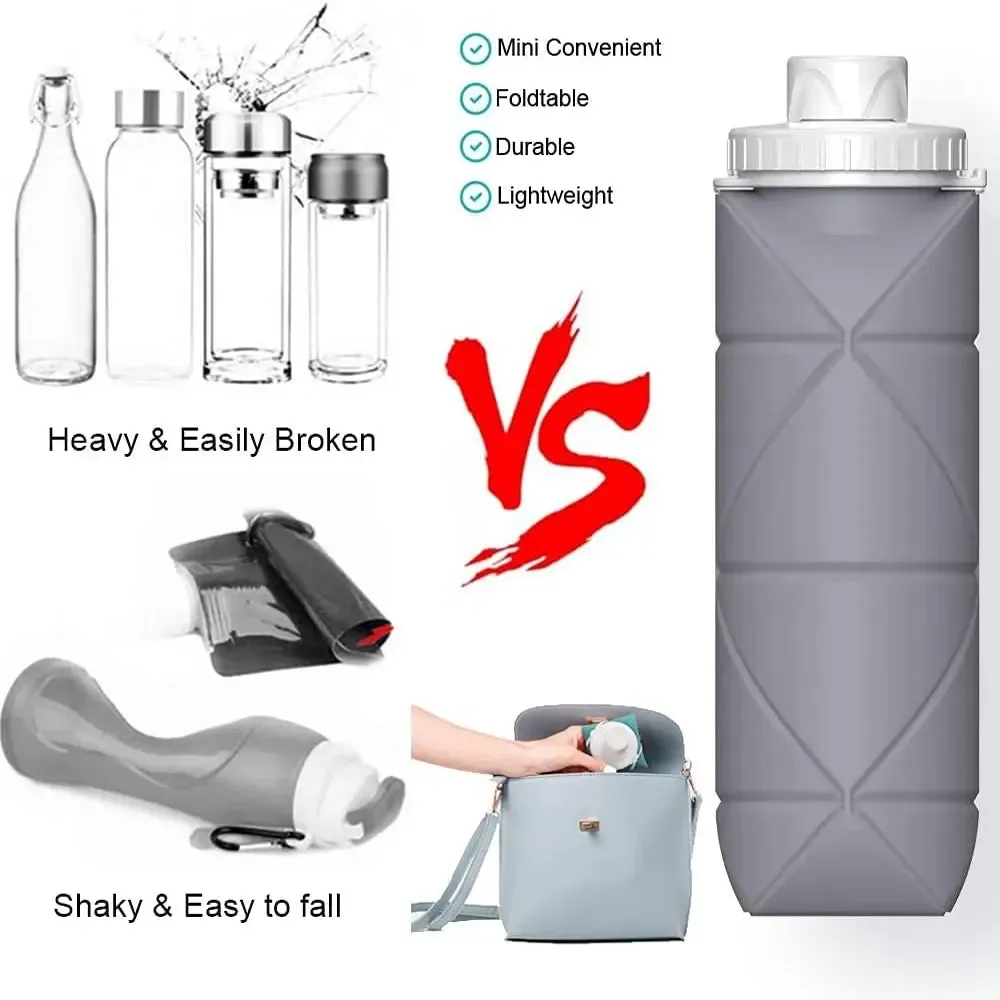 Foldable Silicone Hydration Water Bottle