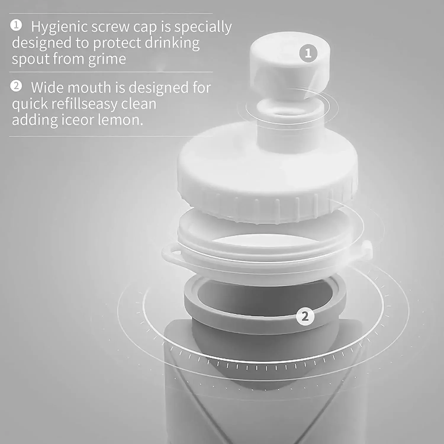 Foldable Silicone Hydration Water Bottle