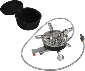 Folded Stainless Steel 5 Head Cooker Hiking Garden Grills Side Burners Stove For Picnics And Family Gatherings