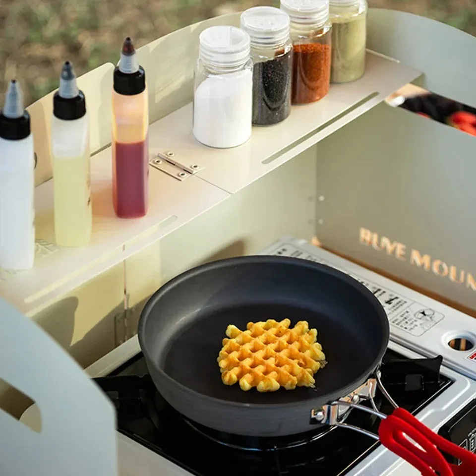 Folding Camping Stove Windscreen Windproof Ring For Cassette Stove Portable Stove Windshield Camp Burner Windshield Lightweight
