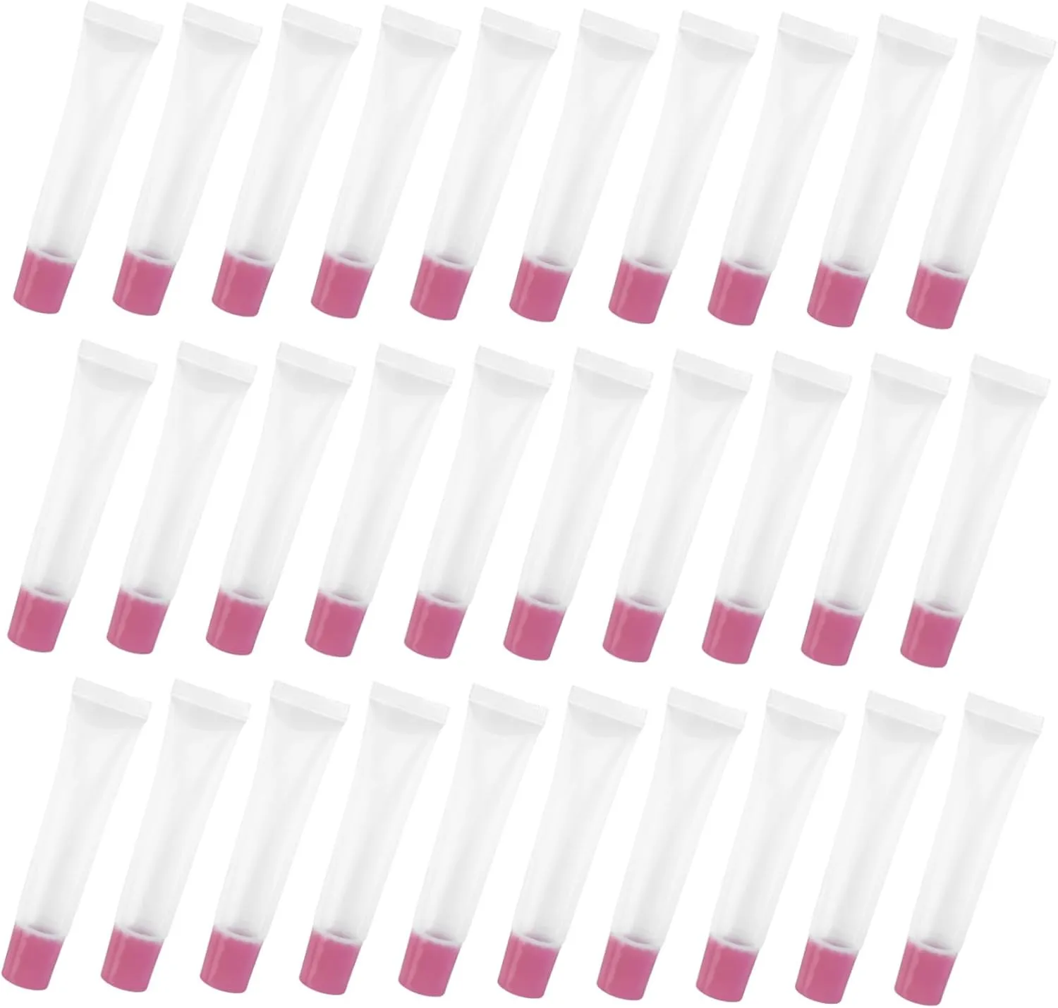 FRCOLOR 50pcs Clear Lip Gloss Tubes Durable Plastic Squeeze Containers for DIY Lip Balms Lightweight and Leak for Travel and Daily Use