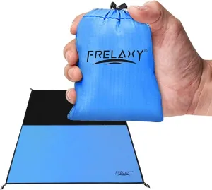 Frelaxy Pocket Picnic Blanket, Waterproof Beach Blanket, Compact Camping Blanket, Lightweight Outdoor Blanket for Beach Festival Camp Picnic Hiking Travel