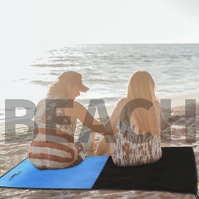 Frelaxy Pocket Picnic Blanket, Waterproof Beach Blanket, Compact Camping Blanket, Lightweight Outdoor Blanket for Beach Festival Camp Picnic Hiking Travel