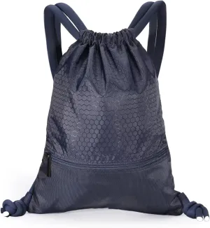 GAENMESH Drawstring Backpack Bag for Sports Lightweight Foldable Gym Bag with Sturdy Draw Cord Shoulder Strap Hiking Travel Camping