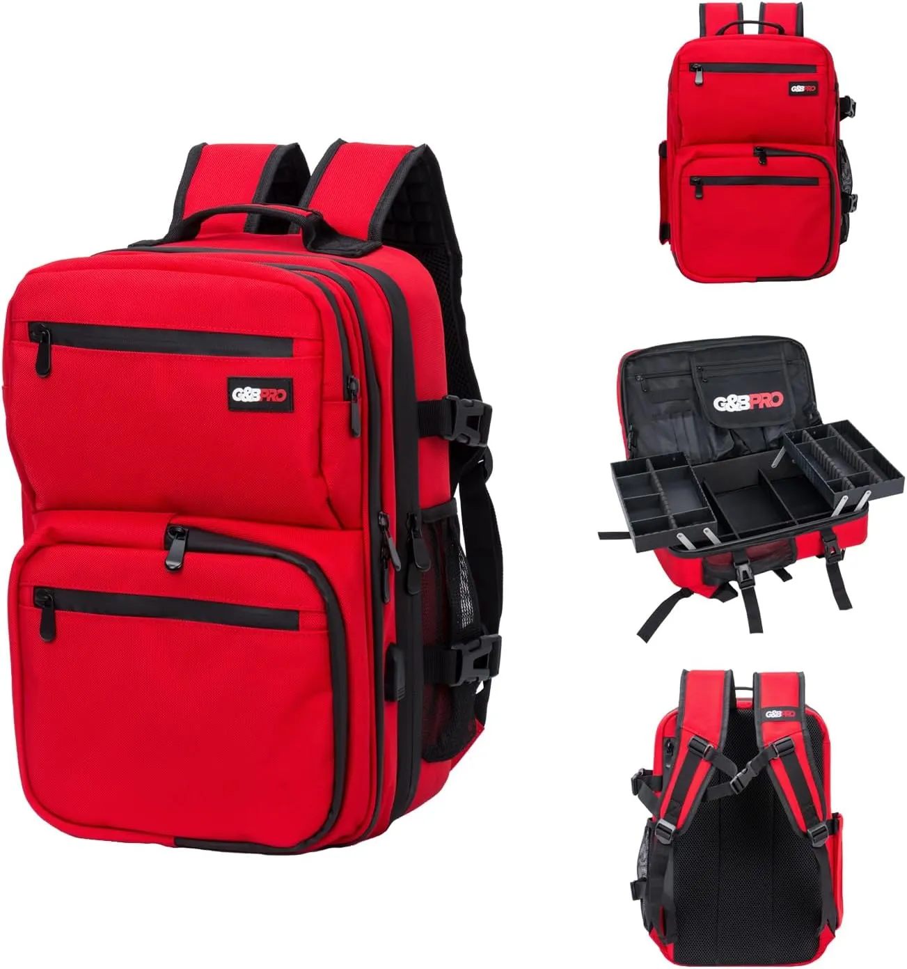 G&BPRO Mid Size Backpack with Extending Tray System | All-in-one Mobile Workstation Travel Bag