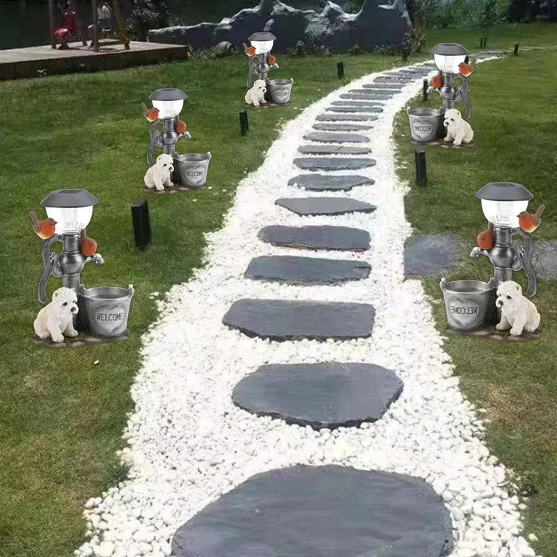 Garden Statues Annimal Squirrel Solar LED Light