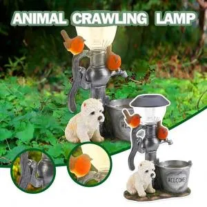 Garden Statues Annimal Squirrel Solar LED Light