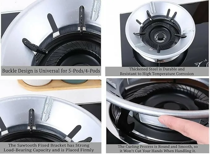 Gas Saver Burner Stand with waterproof coated with liquid grey
