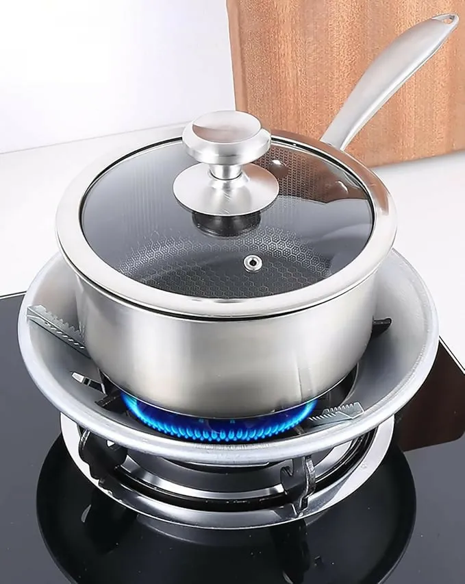 Gas Saver Burner Stand with waterproof coated with liquid grey