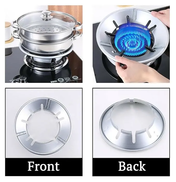 Gas Saver Burner Stand with waterproof coated with liquid grey