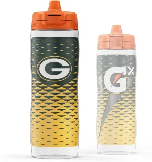 Gatorade Gx NFL Non-Slip Squeeze Bottles, 30 fl oz, Gx Hydration System