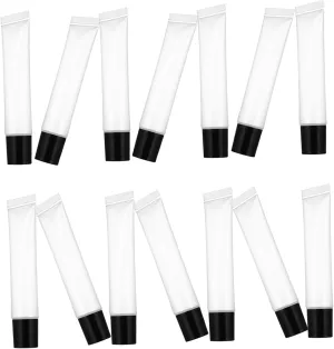Gatuida 50pcs Lip Gloss Lip Glaze Tube Moisturizing Toiletry Container Women Homemade Clear Lip Gloss Empty Lip Gloss Tube Tint Lasting Squeeze Lip Gloss Tubes Empty Makeup Plastic Black