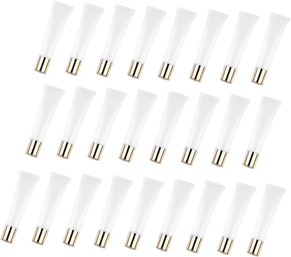 Gatuida Travel Size Containers 25pcs 15ml Empty Plastic Lip Gloss Tubes Squeeze-proof Reusable