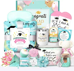 Graduation Gifts for Her 2025, College Graduation Gifts Basket Congratulations Gifts Set for Graduates Daughter Friends Nurse Insulated Tumbler Beach Towel Socks for Class of 2025